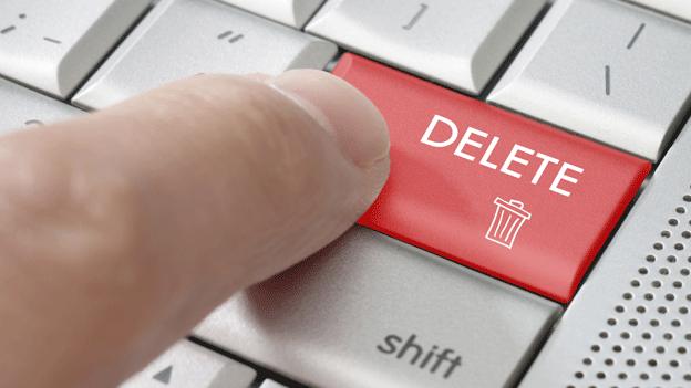 Delete button on computer