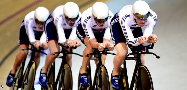 The GB men's pursuit team