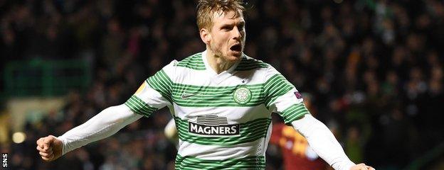 Stuart Armstrong netted his second Celtic goal since joining on transfer deadline night