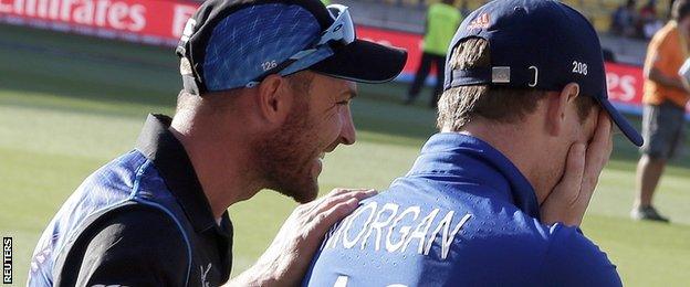 Brendon McCullum and Eoin Morgan