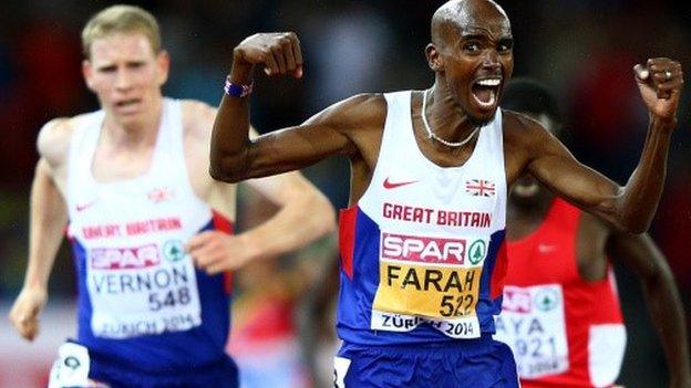 Andy Vernon and Mo Farah