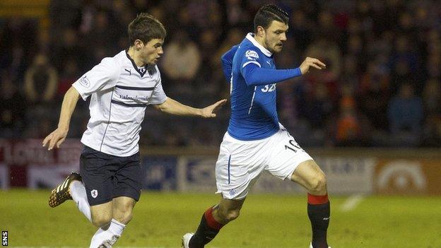 Raith Rovers lost 2-1 to Rangers at Stark's Park