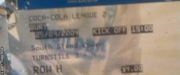 A match ticket