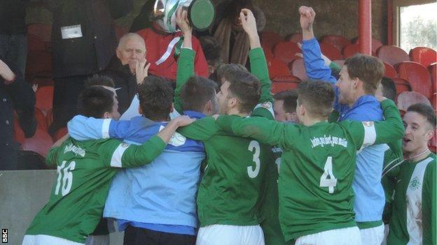 Guernsey celebrate their win