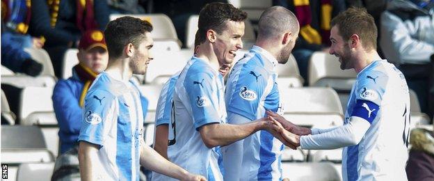 Dundee players celebrating