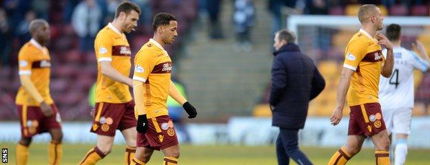 Motherwell dropped to the foot of the Scottish Premiership