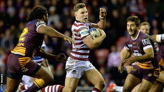 Wigan's George Williams runs with the ball