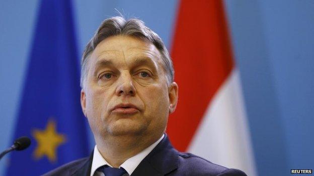 Prime Minister Viktor Orban addresses a news conference at the Prime Minister"s Chancellery in Warsaw