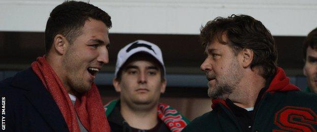 Sam Burgess and Russell Crowe