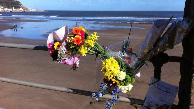 Floral tribute in Scarborough