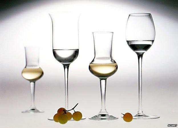 grappa in glasses