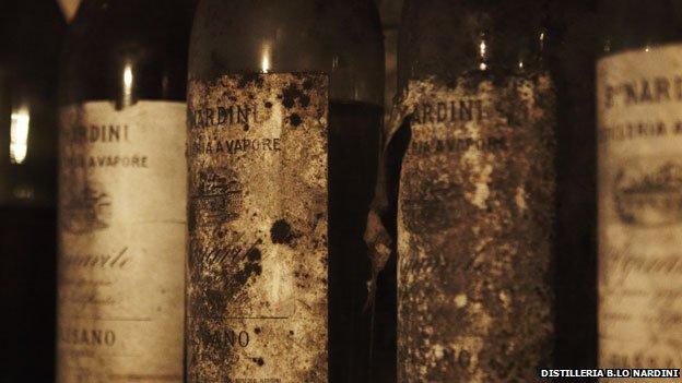 Grappa in old bottles (Nardini)