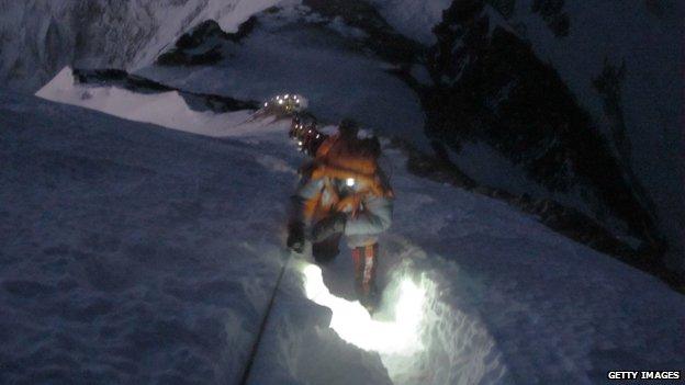 Climber on Everest (file picture)