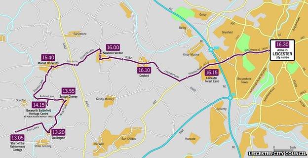 Richard III cortege route