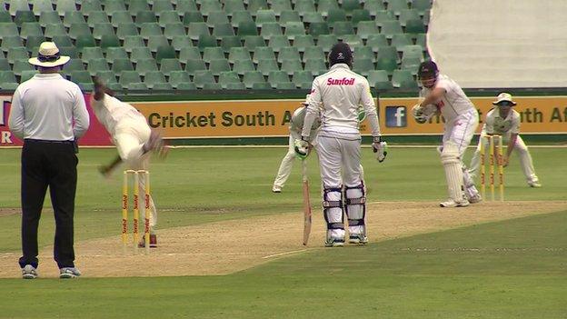 A professional cricket match in South Africa