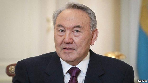 Kazakhstan President Nursultan Nazarbayev in February 2013