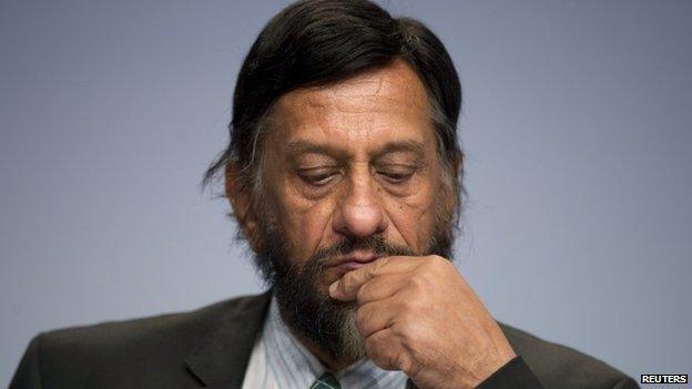 Rajendra Pachauri at IPCC meeting in Berlin on 13 April 2014