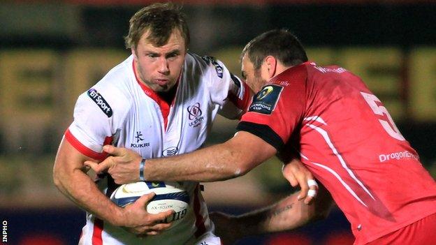 Roger Wilson in action against the Scarlets earlier this season