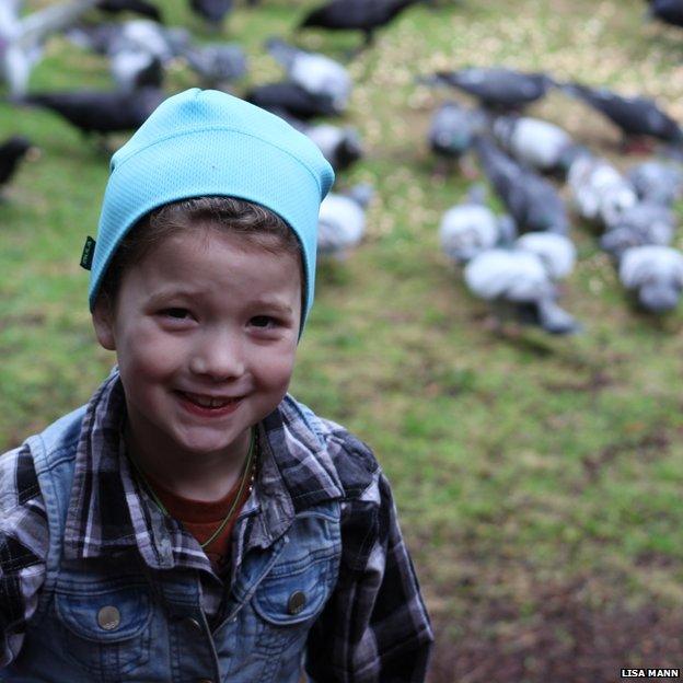 Gabi with birds