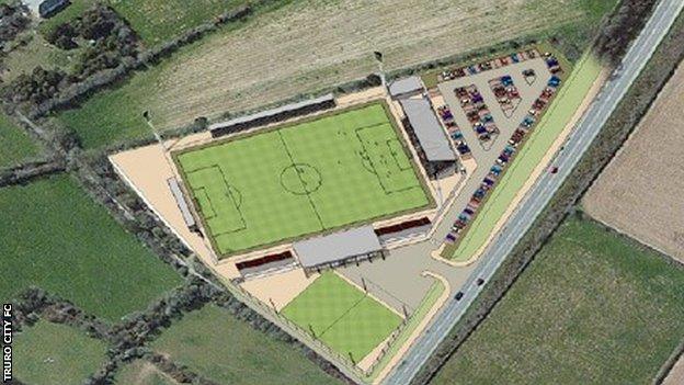 Truro City's planned new stadium