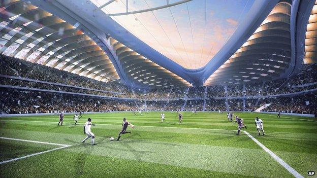 Artist's impression of interior of Al Wakrah stadium