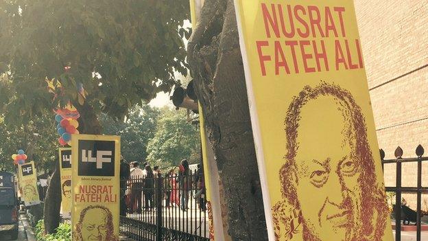 Sign at Lahore Literary Festival