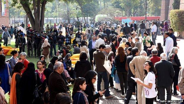 Crowds at the Lahore Literary Festival