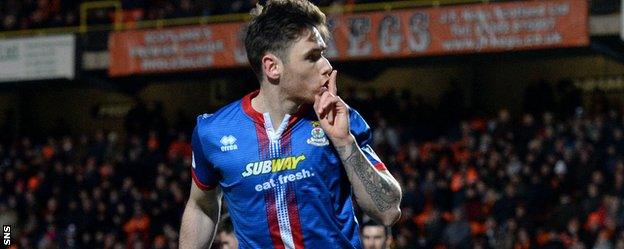 Greg Tansey fired Inverness Caledonian Thistle into the lead from the penalty spot