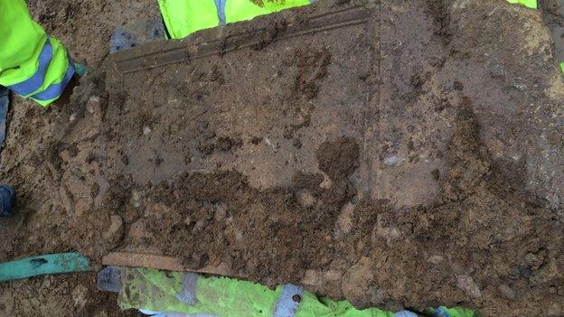 Tombstone unearthed in Cirencester