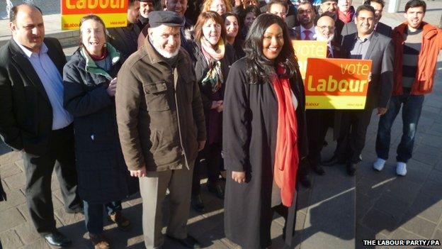 Amina Ali and supporters after her selection at the meeting