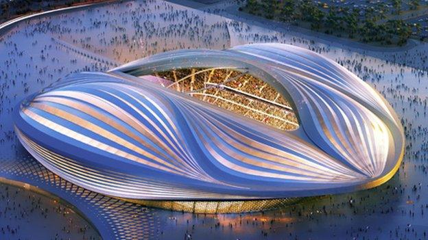 Artist's impression of interior of Al Wakrah stadium