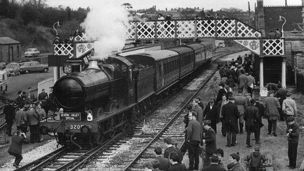 Steam locomotives at Bridgnorth station in 1967