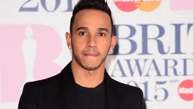 Lewis Hamilton at the Brits