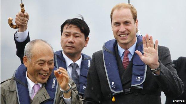 Prince William with Governor of Tokyo Yoichi Masuzoe