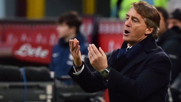 Inter Milan coach Roberto Mancini