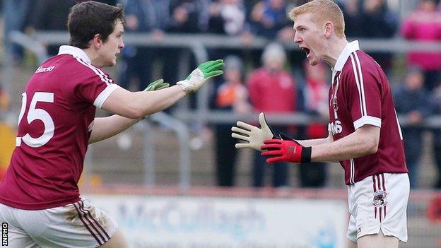 Christopher Bradley (right) could feature in All-Ireland club decider for Slaughtneil