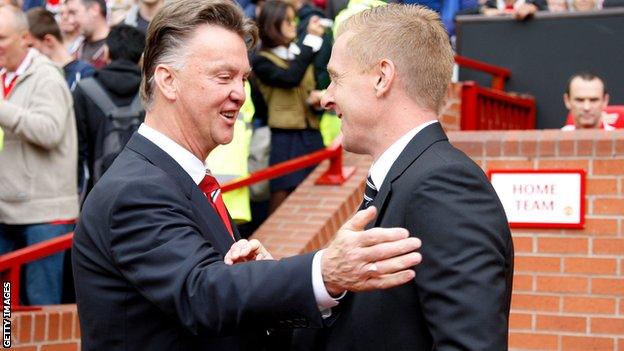 Louis van Gaal and Garry Monk