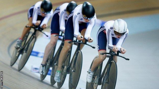 Britain's women's team pursuit quartet won silver at the World Championships