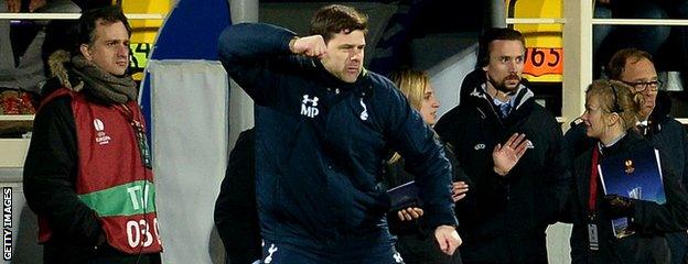 Mauricio Pochettino reacts to a decision