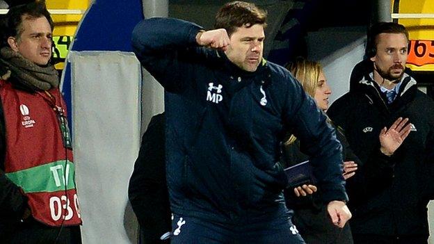 Mauricio Pochettino reacts to a decision