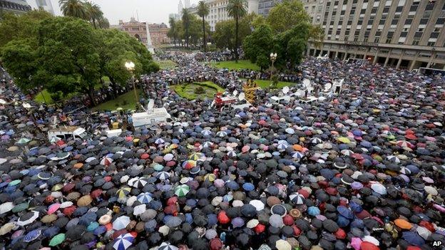 18 Feb 2015 march demanding justice for Nisman