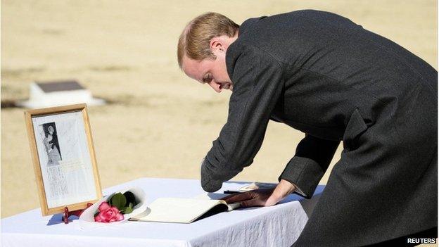 Prince William at Yokohama War Cemetery