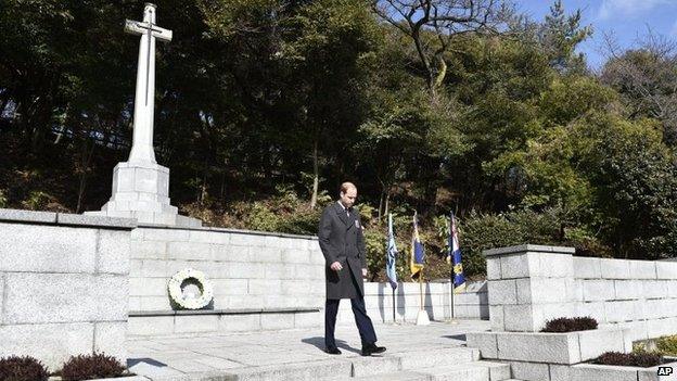 Prince William at Yokohama War Cemetery