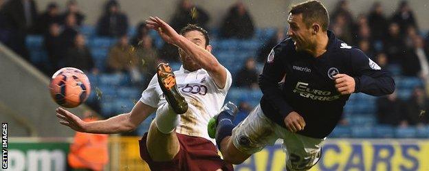 Scott McDonald scores for Millwall against Bradford City