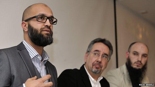 Qureshi, Rees and Bullivant at Cage Press Conference