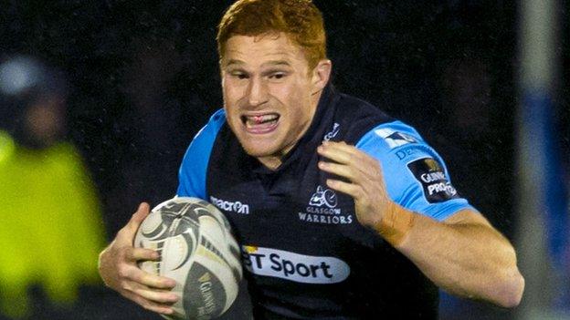 Connor Braid in action for Glasgow Warriors