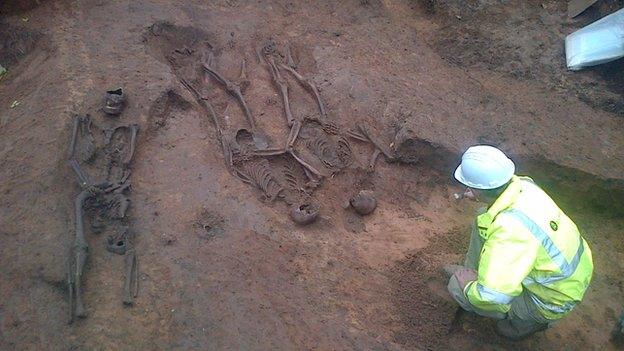 Medieval skeletons in York