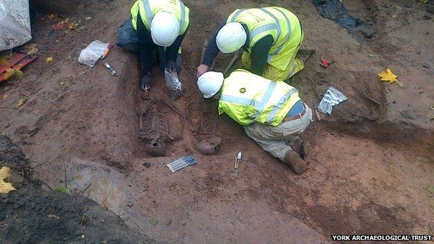 Medieval skeletons in York