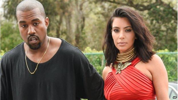 Kanye West and Kim Kardashian