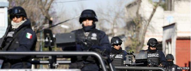 Police in Mexico City, 27 February